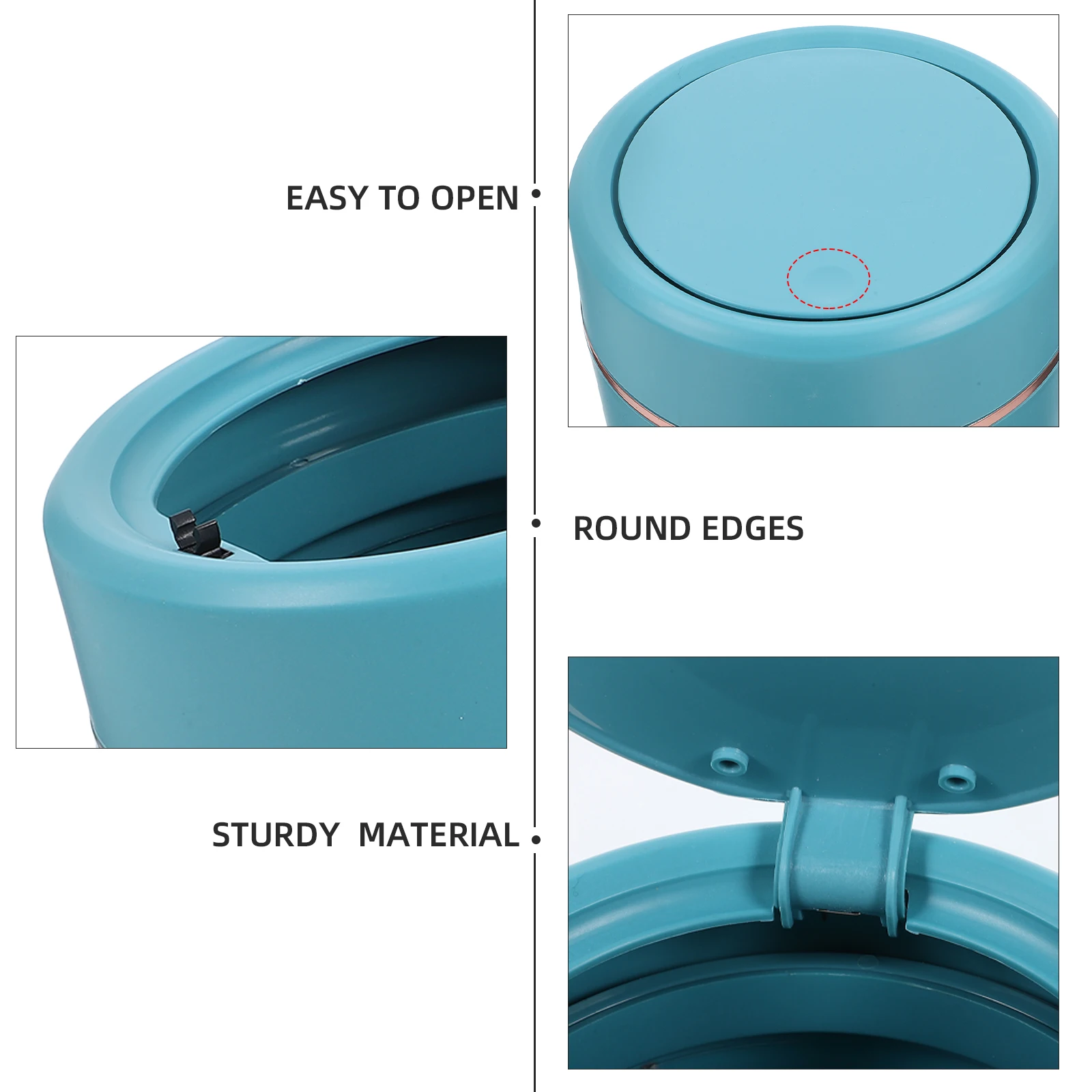 

Press Type Mini Trash Can Desktop Plastic Garbage Container Compact For Office Study Small Trash Bin Daily Use Home