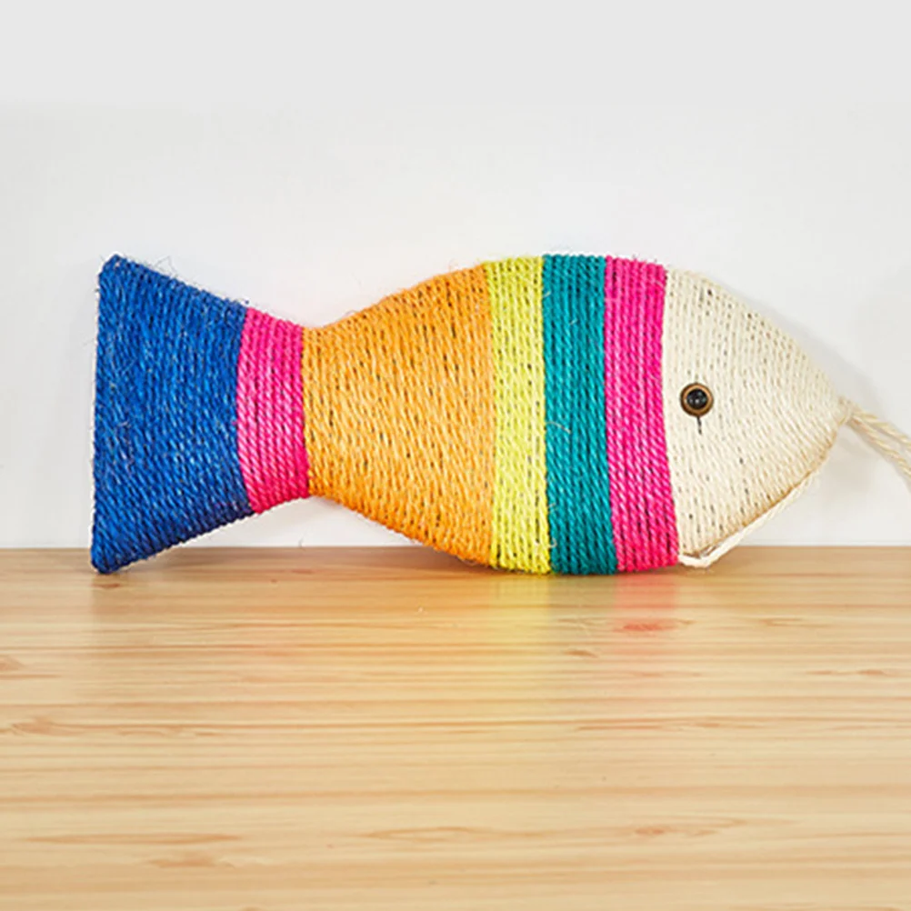 

Scratch Fish Shape Sisal Scratching Mat For Cats Kitten Furniture Protector Pet Accessory Fish Shape Scratching