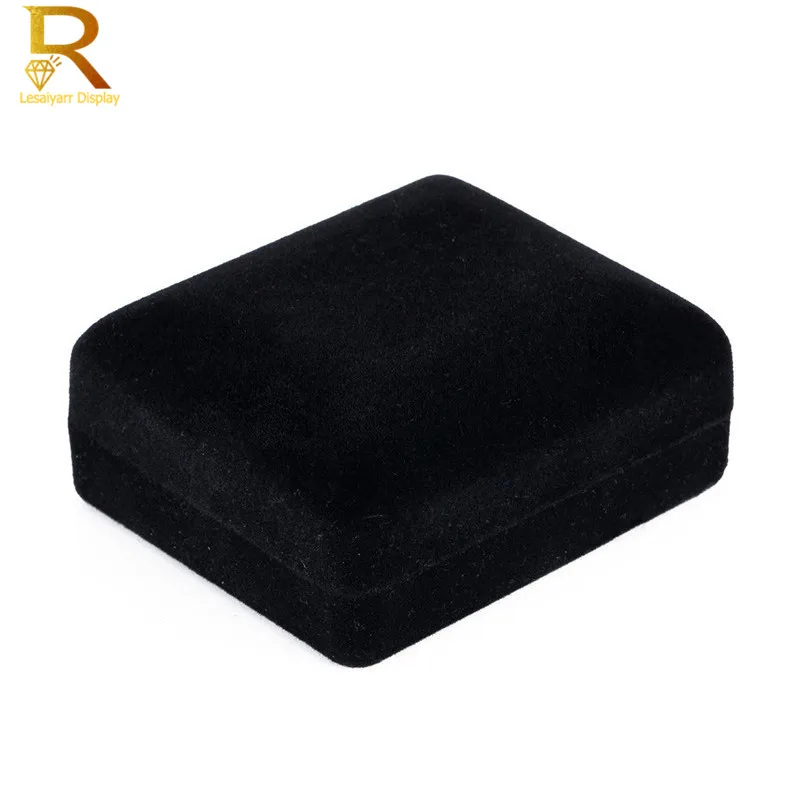 Wholesale Black Velvet Cufflinks Gift Box Men Shirt Cufflinks Gemelos Carrying Case Cuff Link Tie Clip Boxes