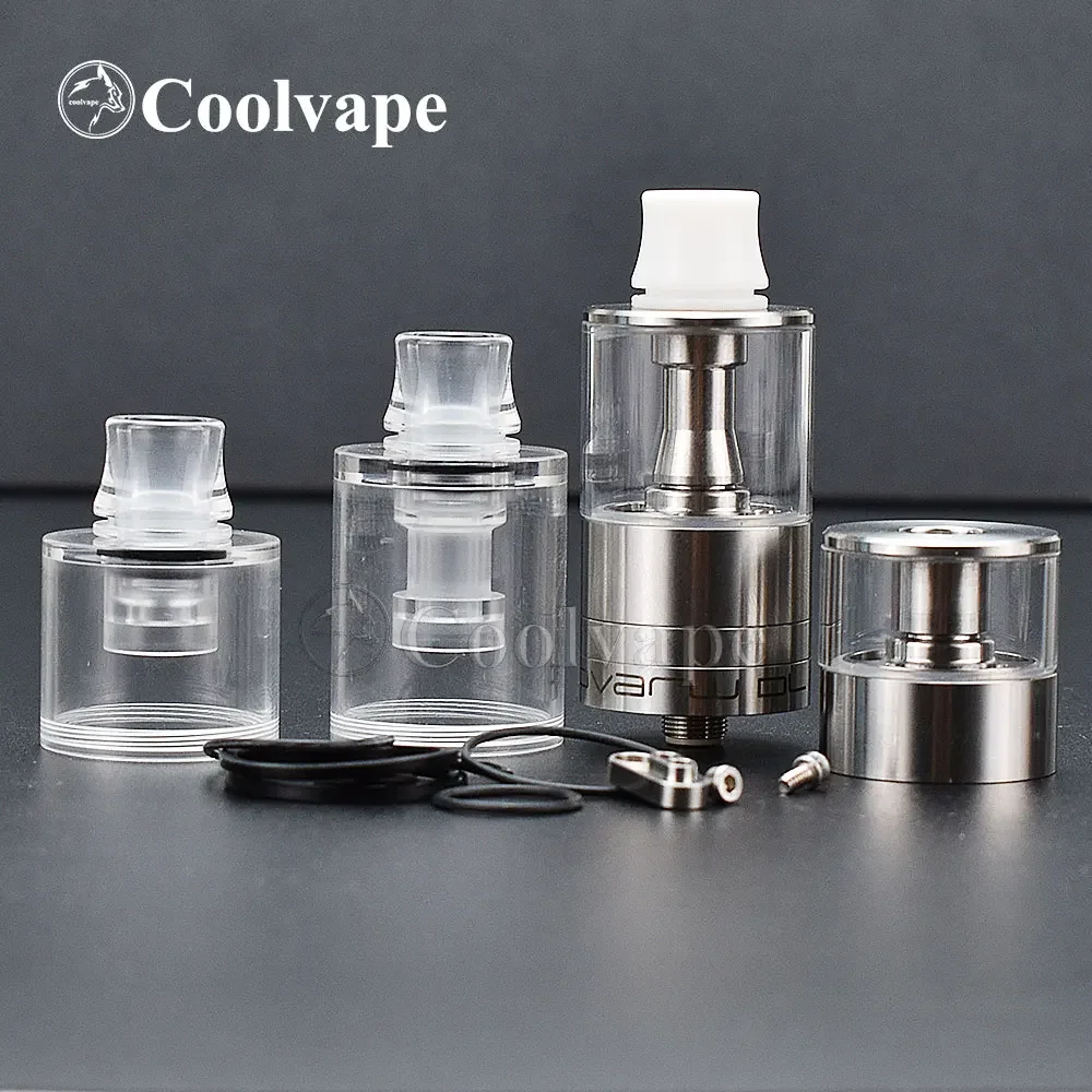 Wolfcoolvape Dvarw DL FL RTA بناء ملف واحد 24 مللي متر خزان قابل لإعادة البناء موالفات البخار Dvarw DL FL غطاء سفلي ملء 3.5 مللي/6 مللي