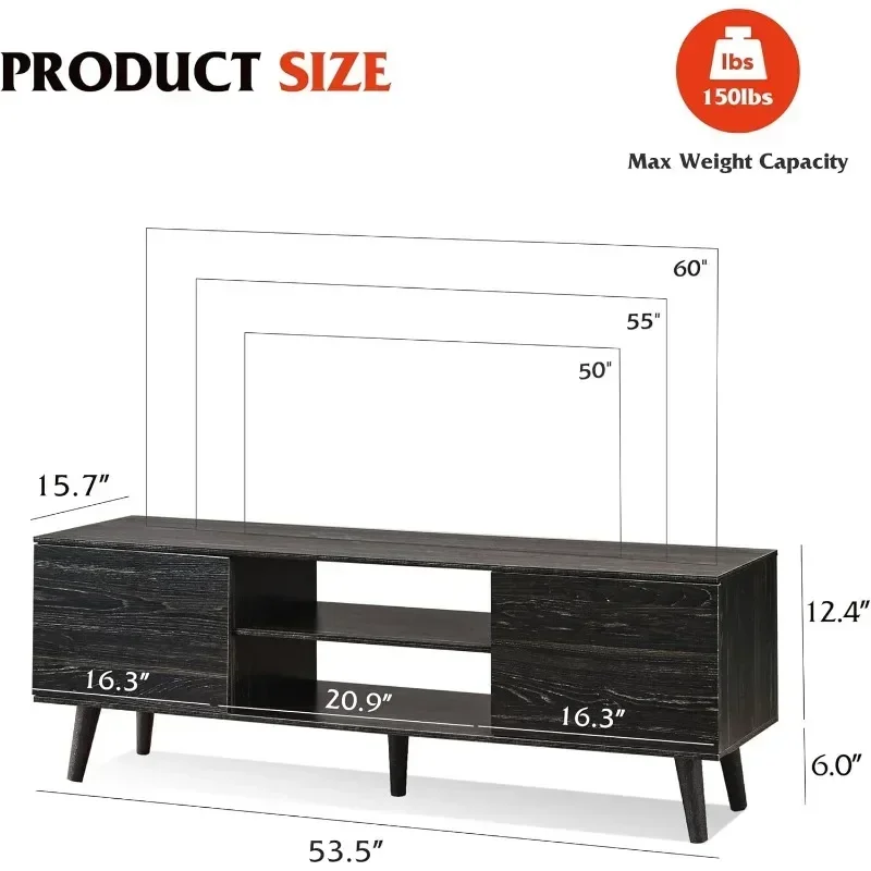 Hot Sellers.TV Stand for 55 60 inch TV, Modern Entertainment    TV Console Table for Bedroom, TV Stand for Living Room, Charco.N