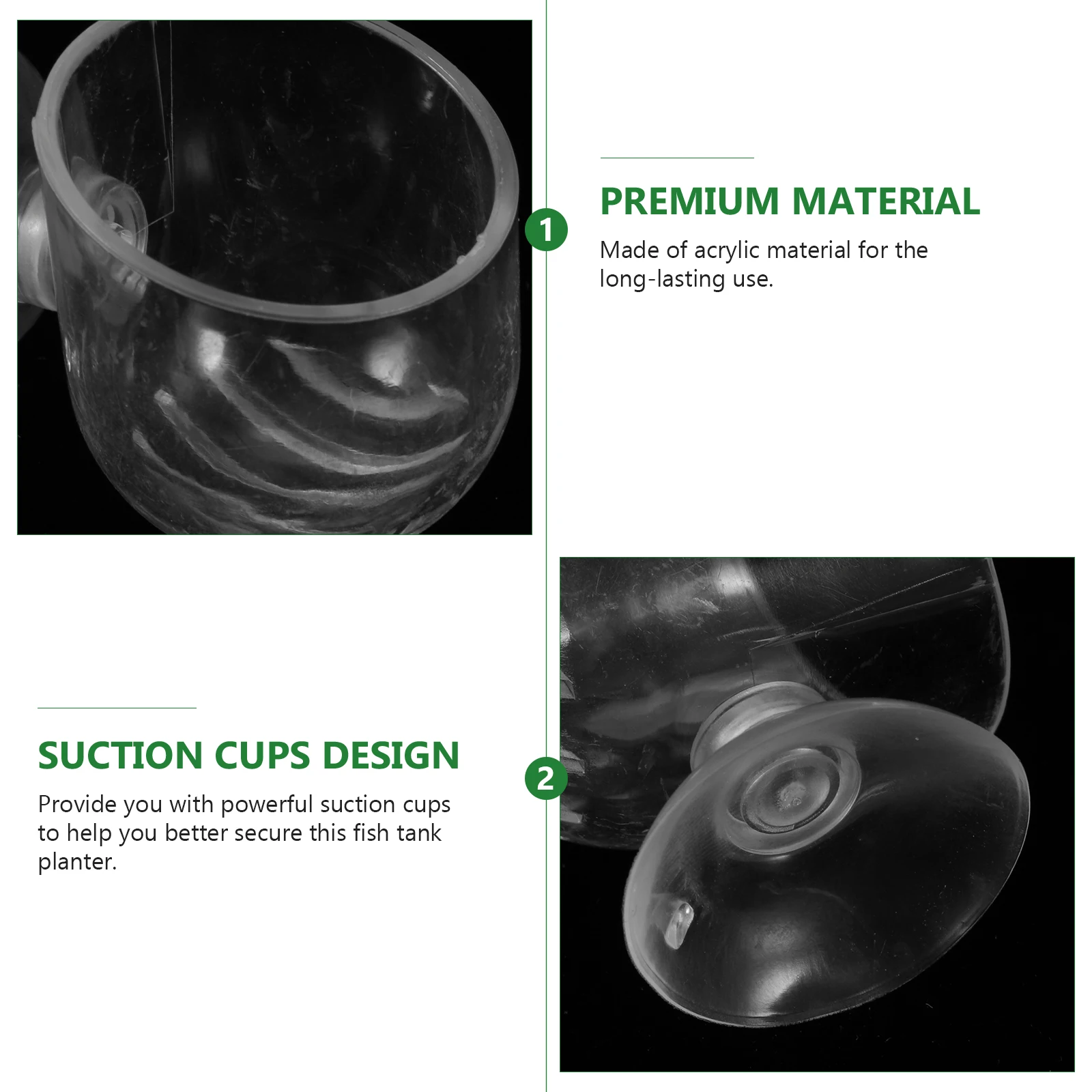 

4pcs Aquarium Plant Holder Acrylic Fish Tank Planter With Suction Cups For Freshwater Hiding Spots Decorative Pet Supplies