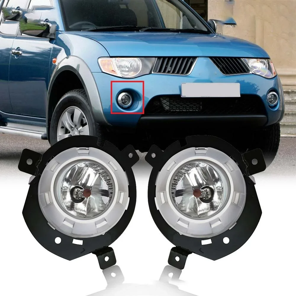 

1 set front bumper foglights fog light day light for Mitsubishi Pajero 2006 2007 2008