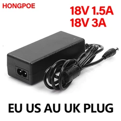 Adaptador de corriente Universal para tiras de luz LED, cargador de fuente de alimentación de 18V a 110 V CC 18V 1.5A 3A, UE y EE. UU.