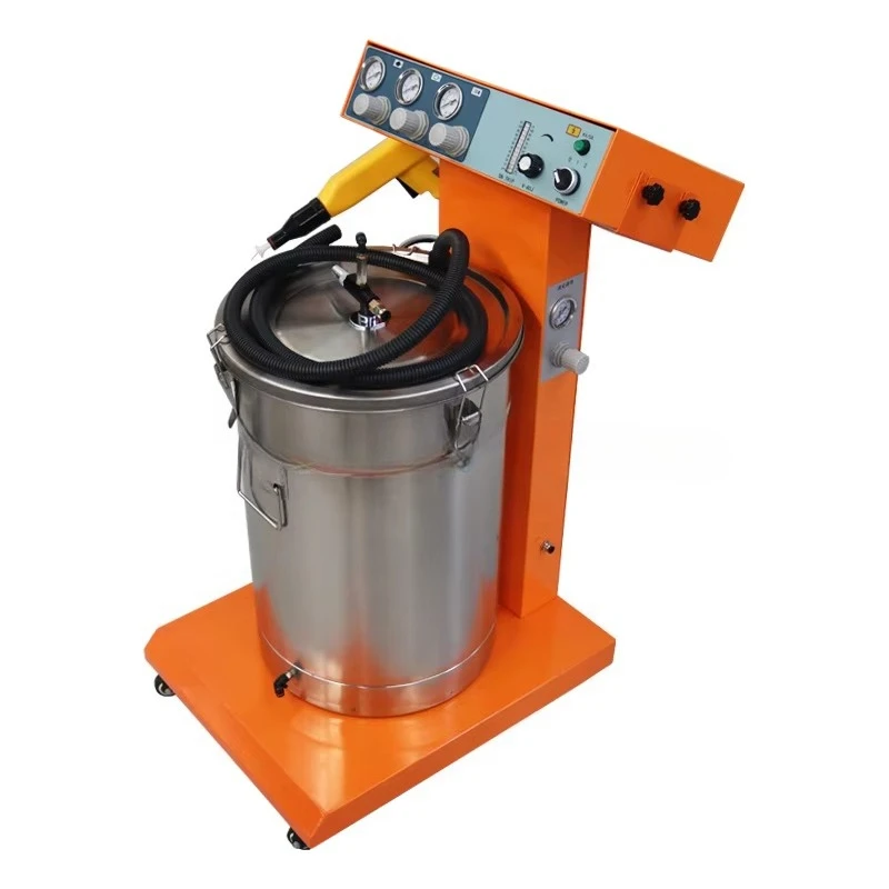 

Commercial Hand Spray Gun in Manufacturing, Spray Chamber Use of Electrostatic Powder, Paint Coating Gun