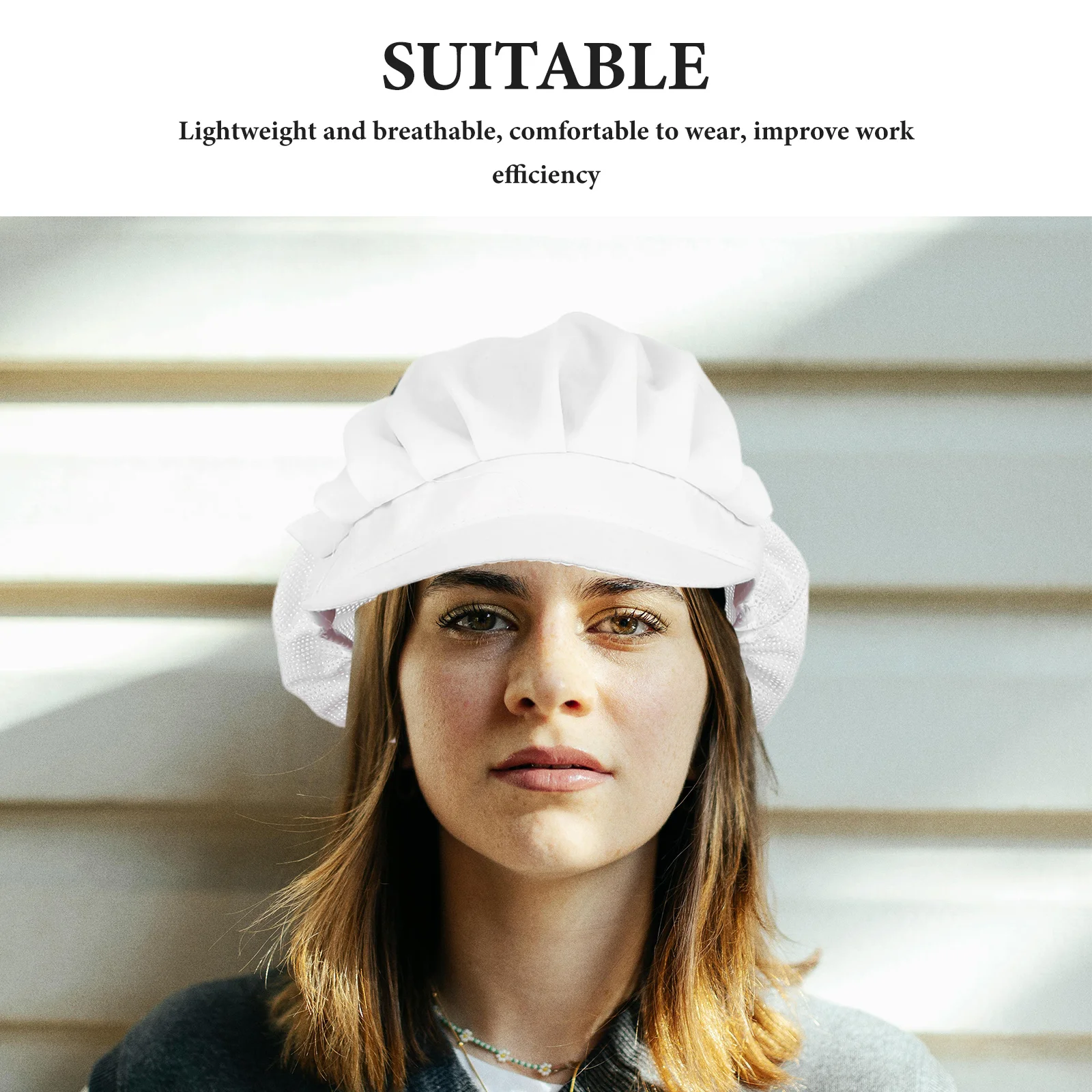 Boné anti-poeira leve malha respirável chapéu de trabalho para cozinha cozinhar limpeza manutenção catering sushi padeiro chef