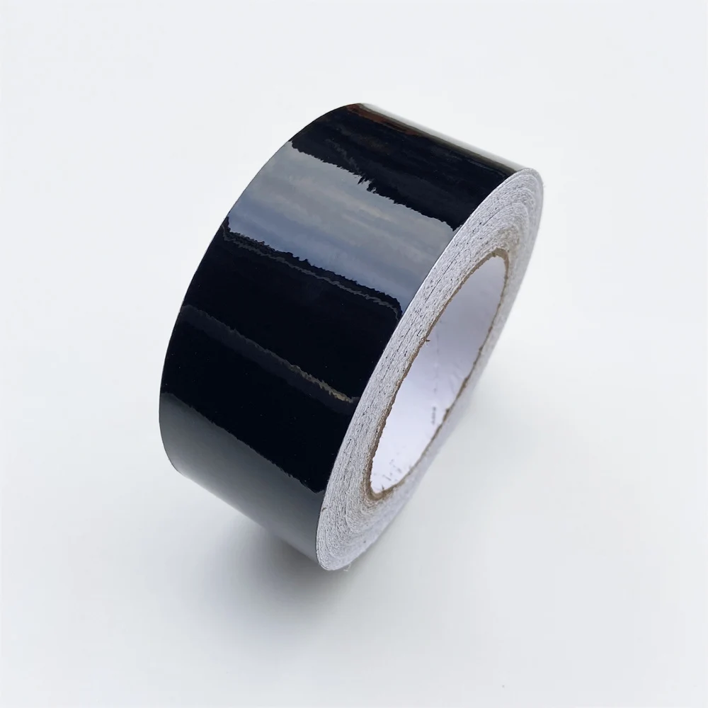 Glanzend Zwart Vinyl Wrap Strip Tape Auto Wrap Folie Voor Raambekleding Deur Bescherming Film 3/5/7/10 CM