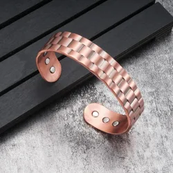Pure Copper Bracelet Men Magnetic Men Cuff Bracelet Energy Bracelet for Men Pulseras Acero Inoxidable Para Mujer Pulsera Hombre