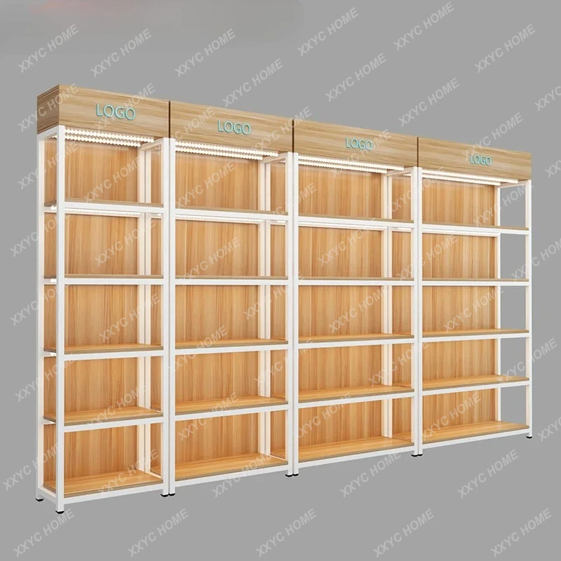 

Многоярусная комбинированная деревянная полка-стеллаж для кухни и супермаркета, многоярусная витрина для кухни и супермаркета