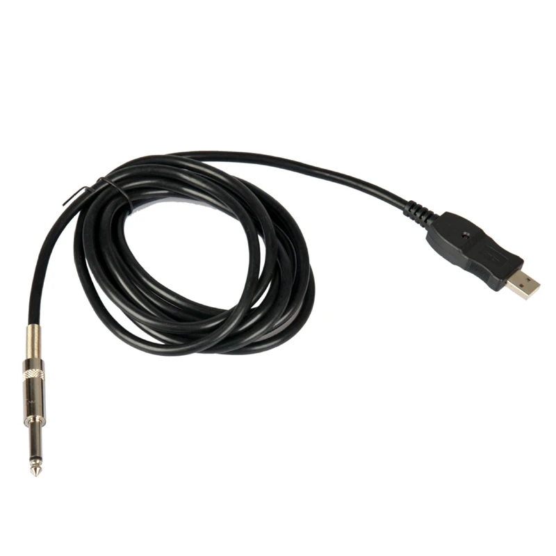 USB Guitar Cable 16Bit 48 / 44.1KHZ Digital Quality Sound Input Comes With Driver, Plug And Play