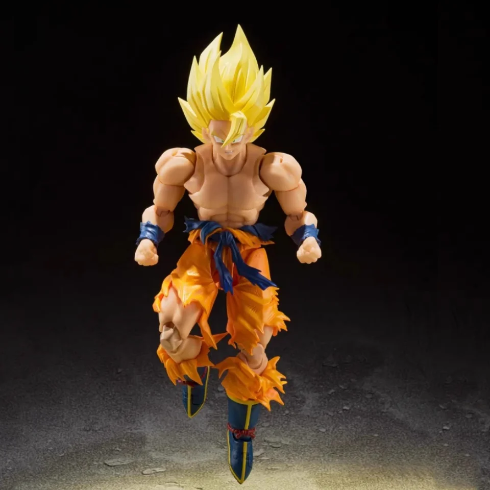 

Original Bandai Shf Dragon Ball Z Awakening Battle Damaged Version Super Saiyan Goku 3.0 Action Figures Toy Model Ornaments Gift