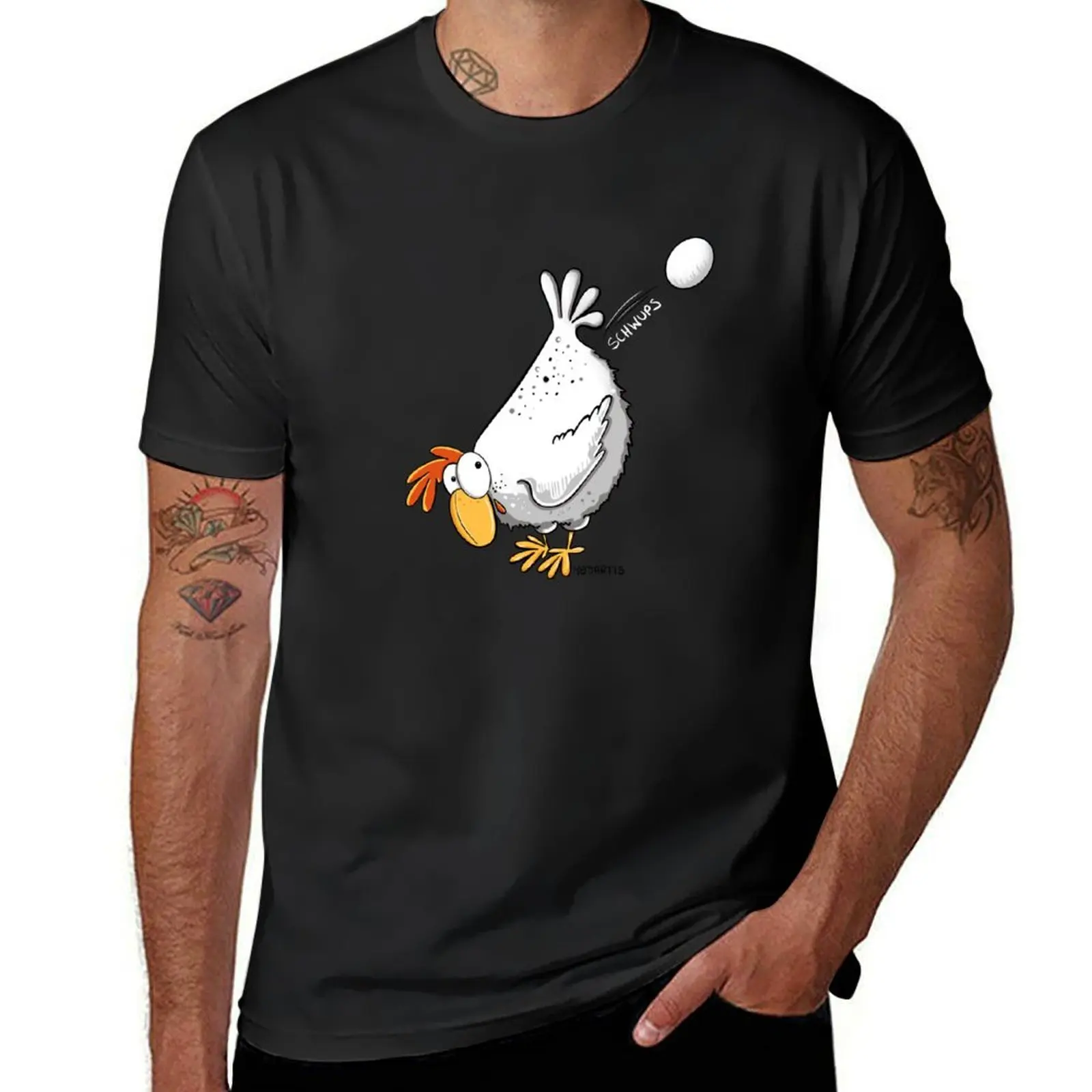 Happy Chicken Lays an Egg T-Shirt boys whites vintage slim fit t shirts for men
