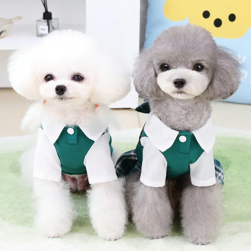 Pet Dog Couple Clothes Pet Uniform Clothing For Small Medium Dog Lovers Costume Pet Shirt Dress Kitten Chihuahua Puppy Skirt