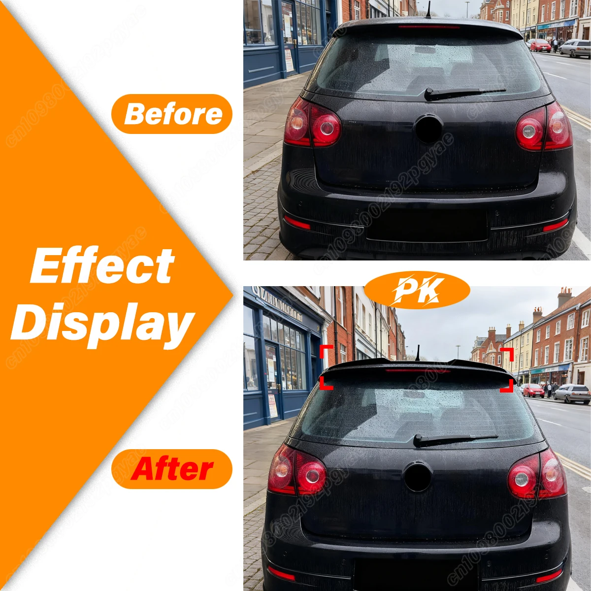 For VW Golf5 MK5 GTI R32 2003 2004 2005 2006 2007 2008 Automobile Rear Trunk Roof Spoiler Sports Splitter Body Modification Kit