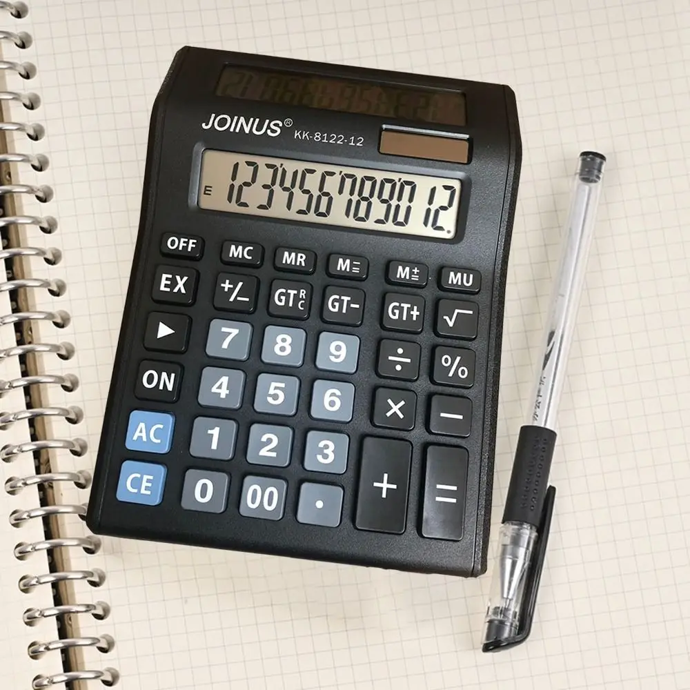 Multifunctional Solar Dual-Screen Calculator Efficient Calculation Stationery Financial Accounter Calculator Portable