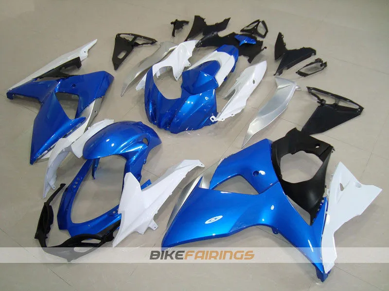 ใหม่ ABS Fairings ชุด Fit สําหรับ SUZUKI 1000 09-16 L1 L2 L3 L4 2009 2010 2011 2012 2013 2014 2015 2016 ตัวถังรถชุดสีฟ้าสีขาว