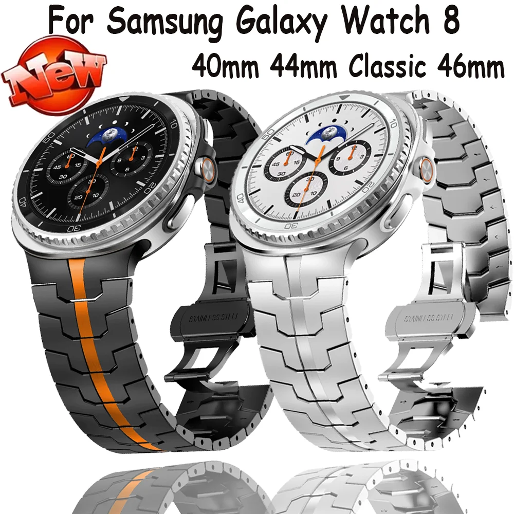 

Металлический ремешок из нержавеющей стали для Samsung Galaxy Watch 8, 40 мм, 44 мм, браслет для Samsung Galaxy 8, классический браслет 46 мм