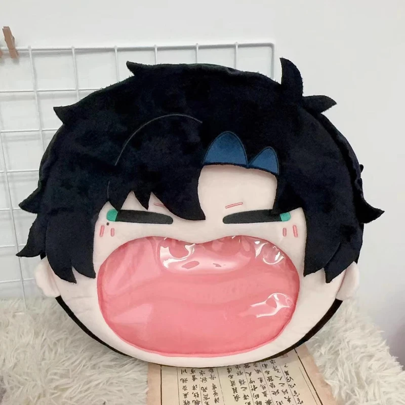 Anime jogo luz e noite osborn kawaii rosto cosplay lolita menina engraçado macio pelúcia itbag mochila carteira decoração fãs presente