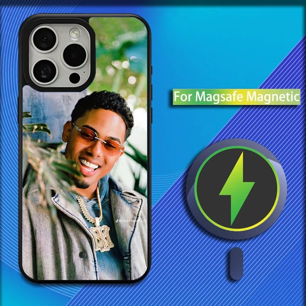 Rap Singer M-Myke Towers Phone Case For iPhone 16,15,14,13,12,11,Plus,Pro,Max,Mini Magsafe Magnetic Wireless Charging