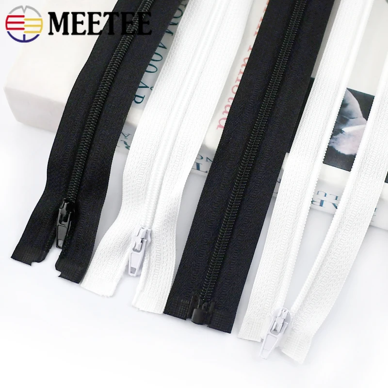 5 قطع 3 #   النايلون سستة أشرطة 40-300 سنتيمتر المفتوحة نهاية سترة ظهره استبدال السوستة أسفل معطف البريدي طقم تصليح DIY الخياطة اكسسوارات