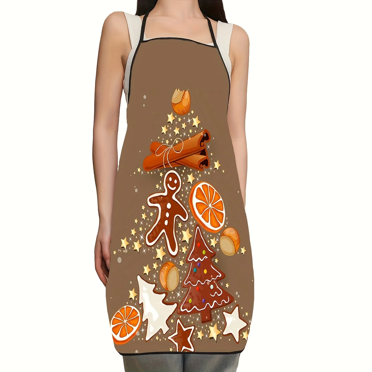 Gingerbread Candy Cane Christmas Apron 50x70cm, Essential Kitchen Apron