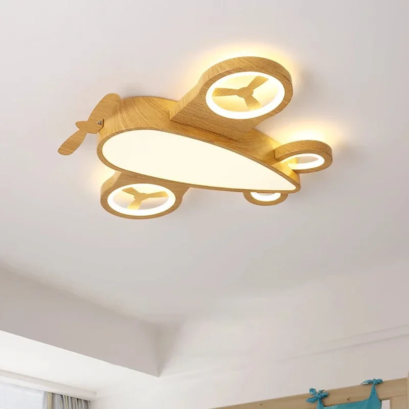2025 غرفة الأطفال طائرة أضواء السقف سجل اللون LED هليكوبتر ضوء الشمال الحديثة الدافئة غرفة الشباب الصبي غرفة نوم السقف La #2