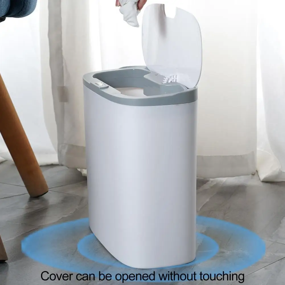 Convenient Electric Trash Can 3 Colors Garbage Can Touch Control Smart Induction Trash Can Storage Garbage
