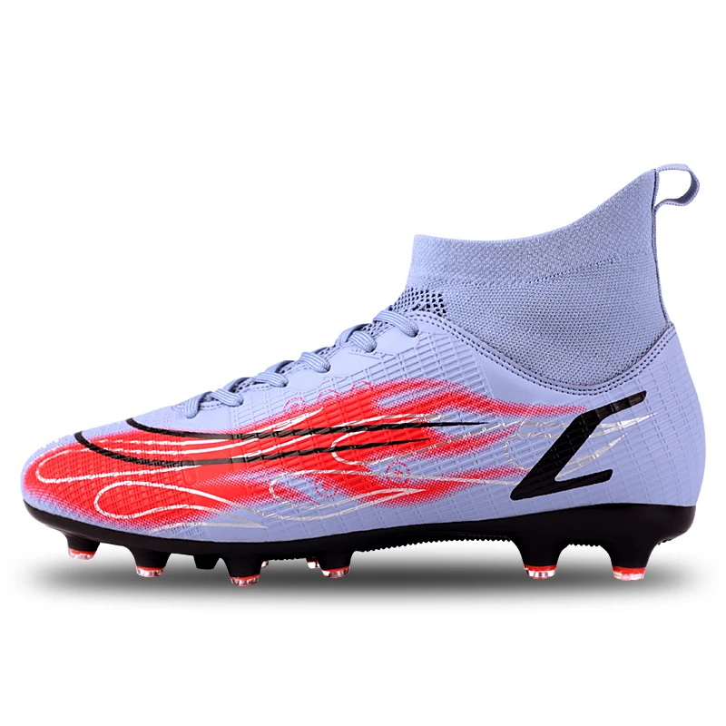 Chaussures de football professionnelles montantes pour hommes, chaussures de terrain de football TF/AG, coordonnantes, chaussures d'entraînement en plein air