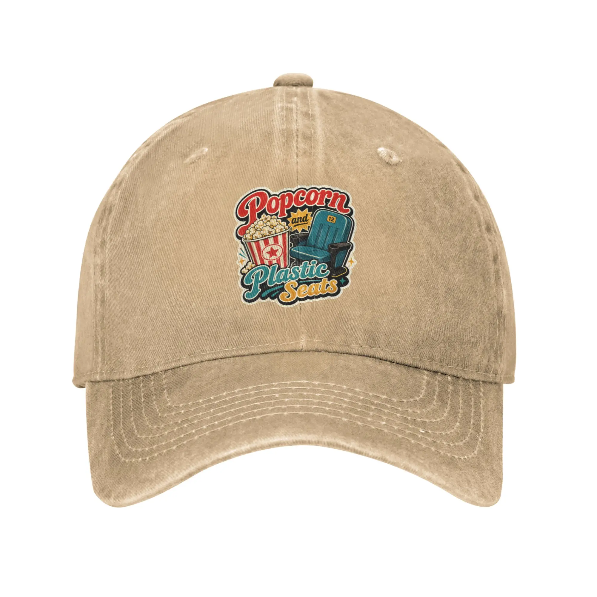 Popcorn and Plastic Seats Fashion Baseball Cap  Gift Caps Women  Casual Dating Caps Women