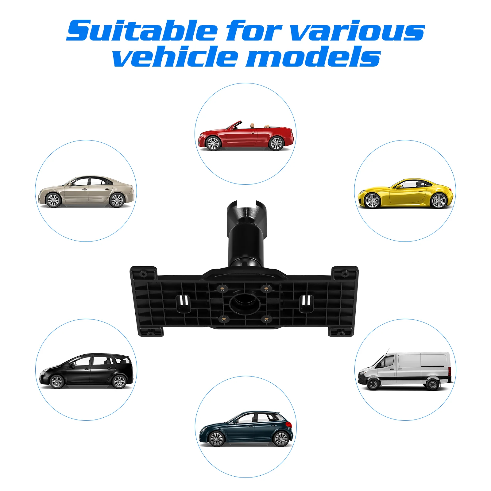 Universal Rear View Mirror Metal Back Plate Dash Cam Mount Holder for Cars Backup Camera Mount Stable Easy Installation