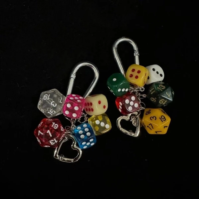 Portable Collection of Small Dices Softball Key Holders Exquisite Craftsmanship Accessory for Collectors and Fans