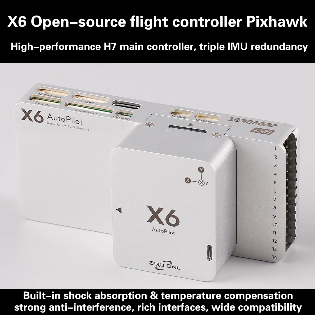 

Zero One X6 Open-Source Flight Controller Pixhawk V6X Multirotor VTOL Helicopter PX4 UAV
