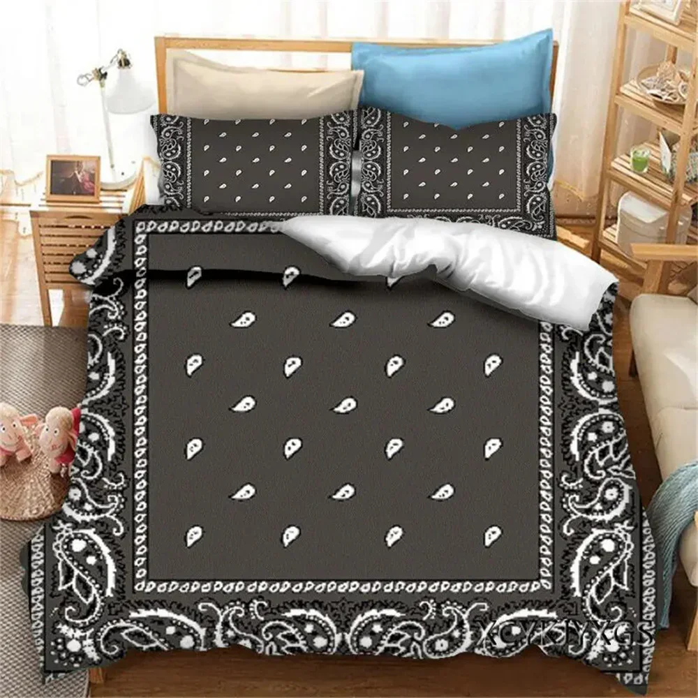 Phechion Bandana 3D Print Bedding Set Duvet Covers Pillowcases One Piece Comforter Bedding Sets Bedclothes Bed Linen K181