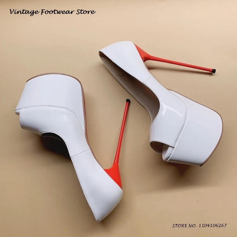 

Туфли-лодочки на платформе с открытым носком 16 см, супер высокие женские туфли для танцев на пилоне, весна-лето, профессиональные танцевальные вечерние туфли на шпильке