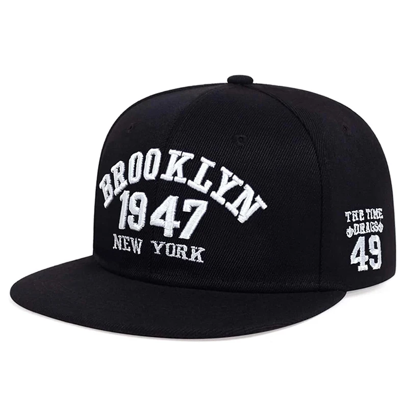 Czapka z daszkiem Hip Hop Man kobieta czapka typu Snapback dorosłych na co dzień kapelusze przeciwsłoneczne moda BROOKLYN 1947 haft Fastball