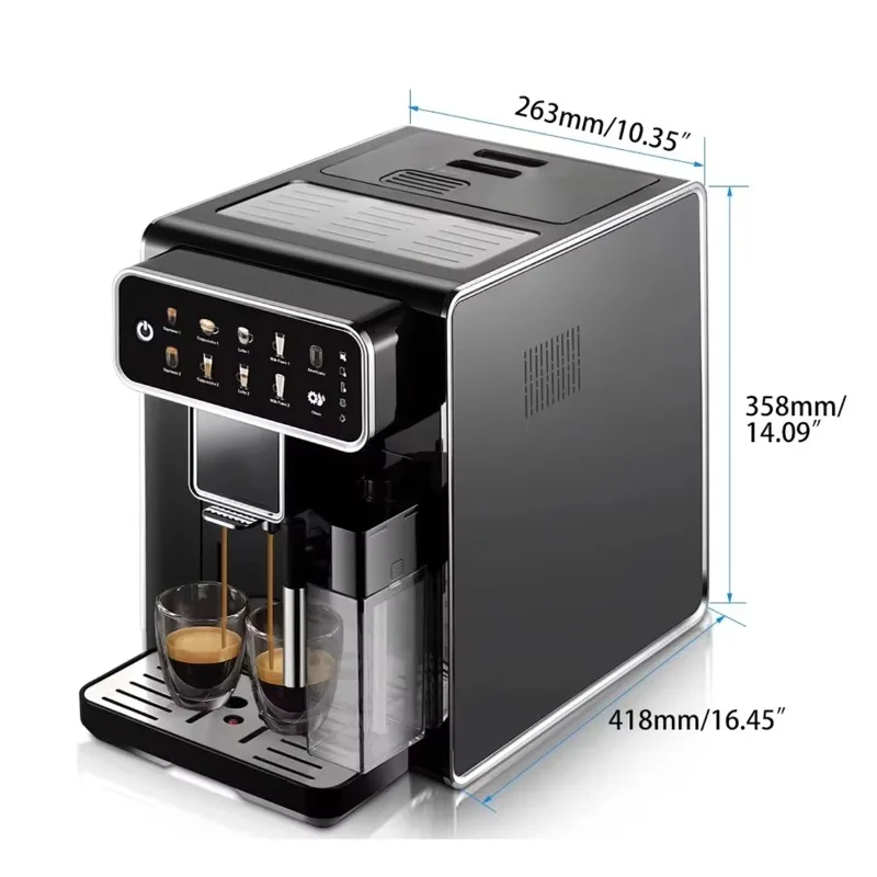High End Atmosphere Full Automatic Cafetera Easy Operation Kaffeemaschine Cappuccino Espresso Coffee Machine With Milk Frother