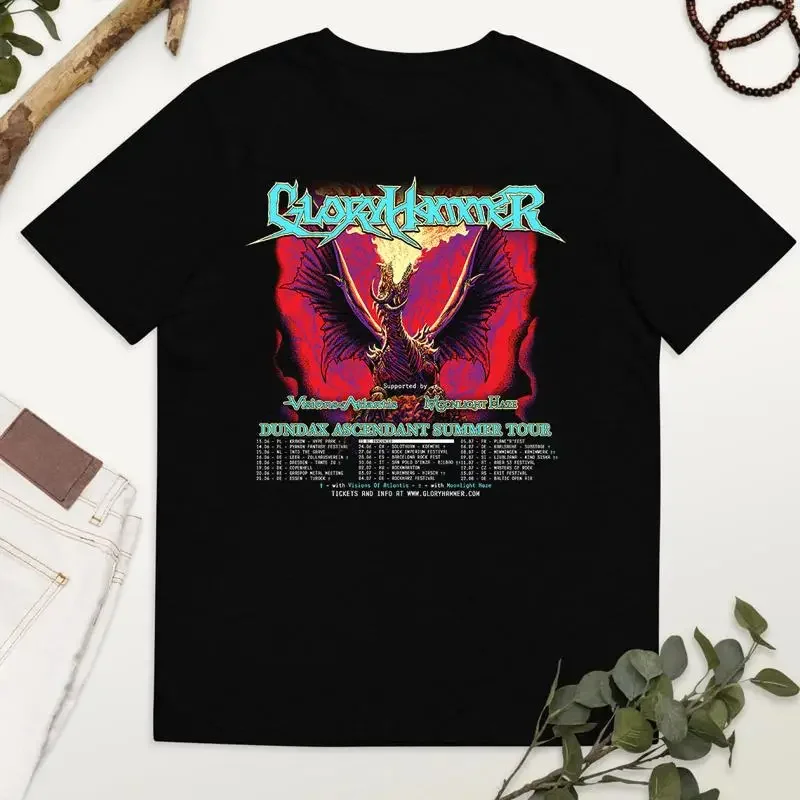 Gloryhammer Band Dundax Ascendant Summer Tour T Shirt Full Size S 5Xl