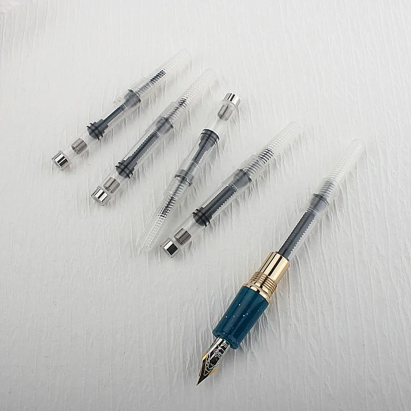 10 szt. Długopisów Biały 2,6 mm / 3,4 mm Metalowa tulejka do pióra wiecznego Konwerter wkładów atramentowych — zdjęcie produktu 3