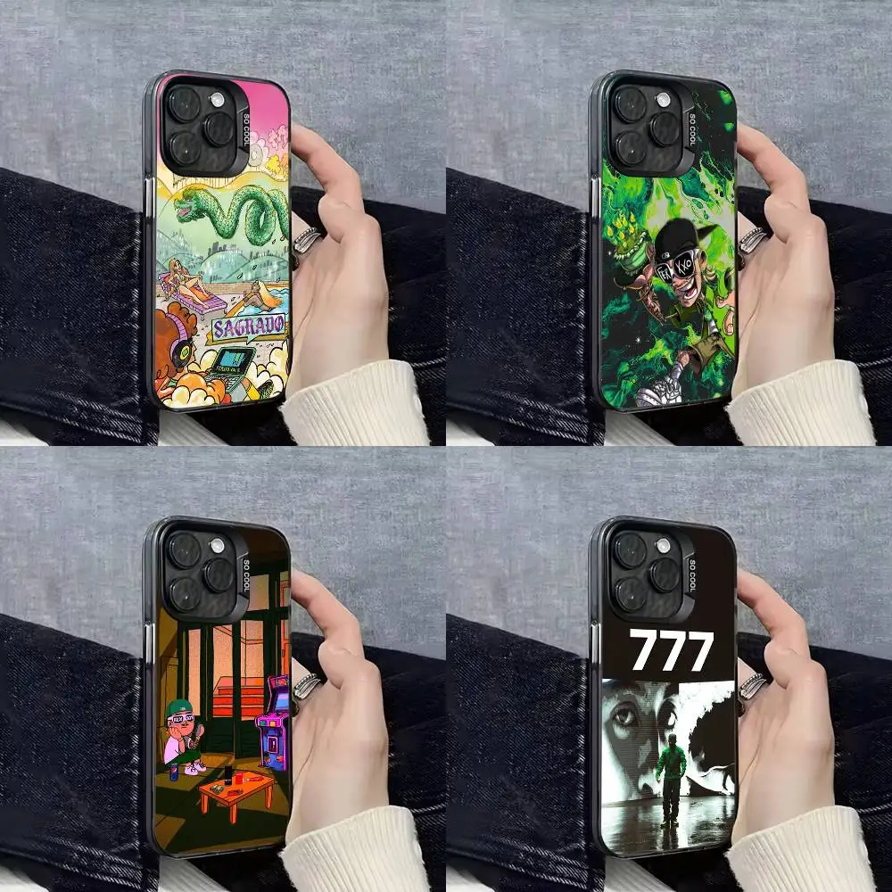 

F-Feid FERXXO VOL Sagrado Phone Case For iPhone 17,16,15,14,13,12,11,Pro,Max,Plus,E,SE4,Air,Mini Black IMD Cover