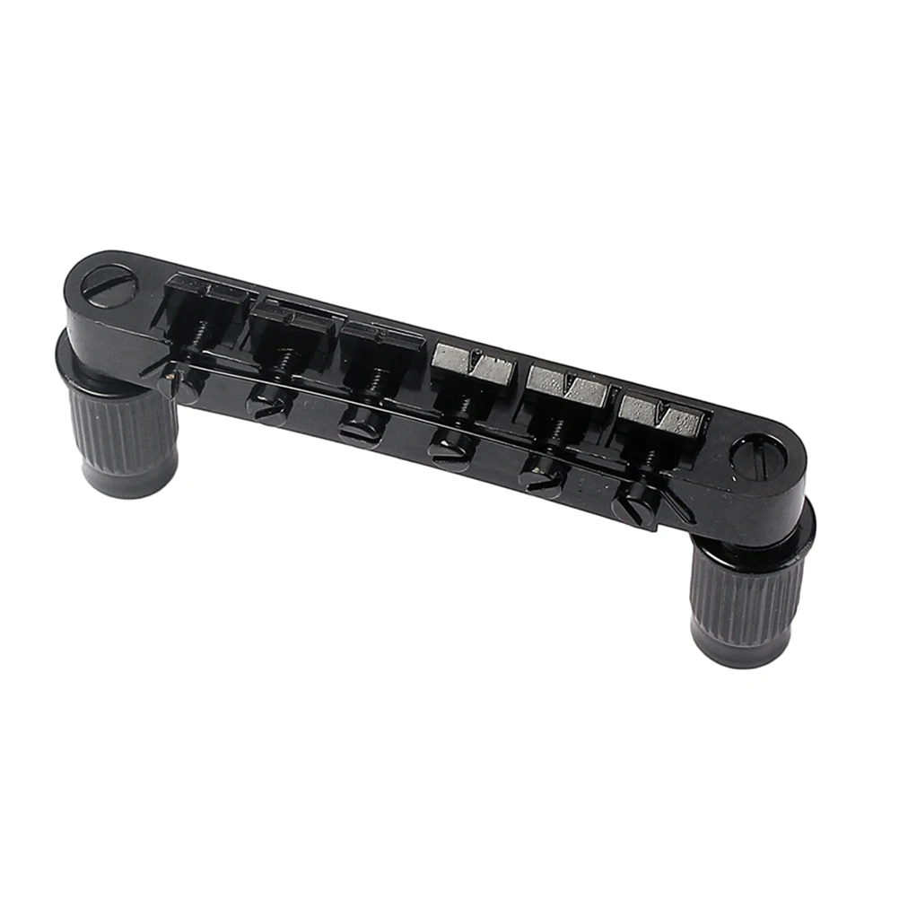 

Chrome Wraparound Bridge Saddle Tailpiece Combo Electric Guitar Replacement Parts Accessories Black Metal Die-Cast Durable