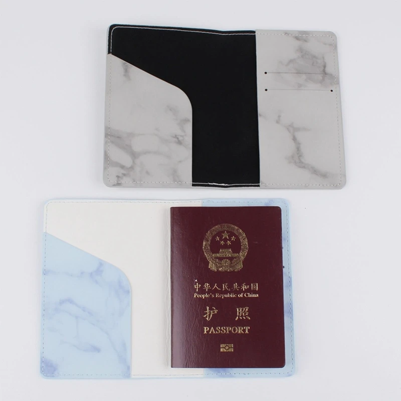 Multifunctional PU Leather Bride Groom Passport Covers Holder Card Protector Case Organizer for Wedding Couples Travel