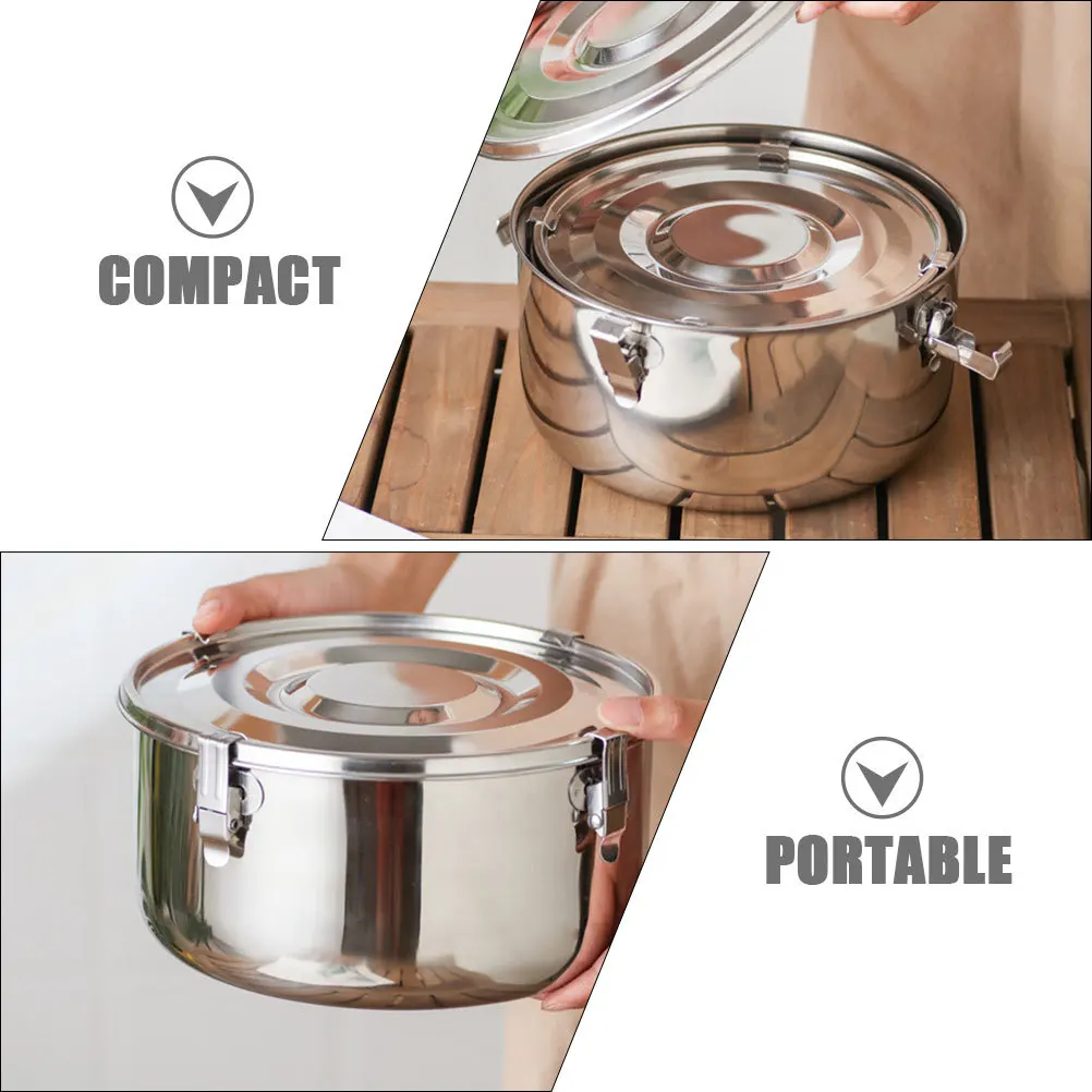 

2Pcs Stylish Stainless Steel Bento Box Leakproof Design Perfect for Picnics Camps Outdoor Traveling Supplies Picnic Utensils
