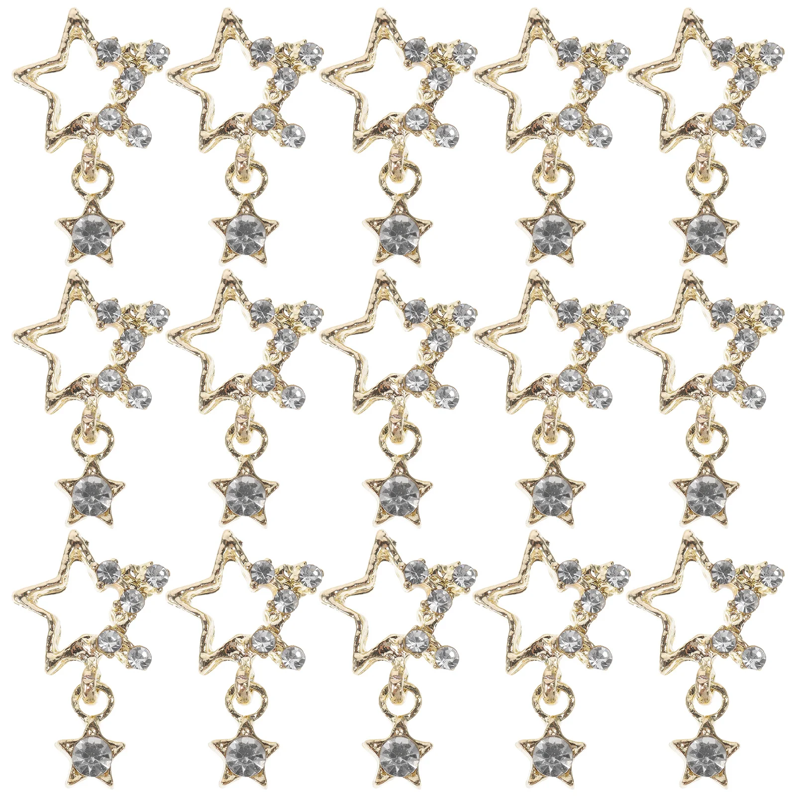 Breloques artistiques en strass, perceuse à eau, décorations d'ongles, gemmes étoiles pour ongles en Gel acrylique, bijoux 3D, fournitures en vrac, 20 pièces
