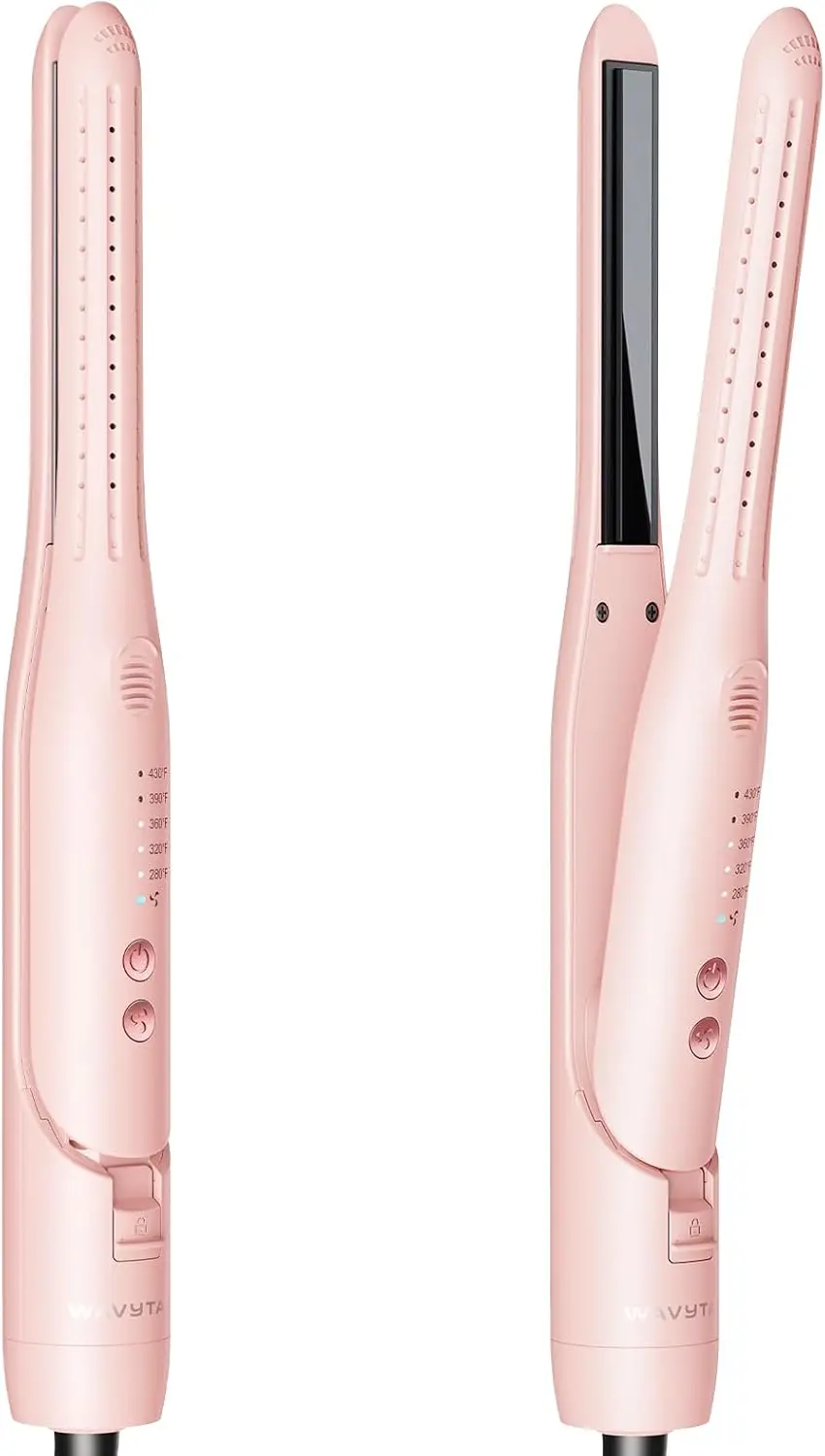 

Плоский утюг и бигуди-карандаш 0,65 дюйма для коротких волос, стайлер с прохладным воздушным потоком и 5 настройками нагрева, легкий дизайн