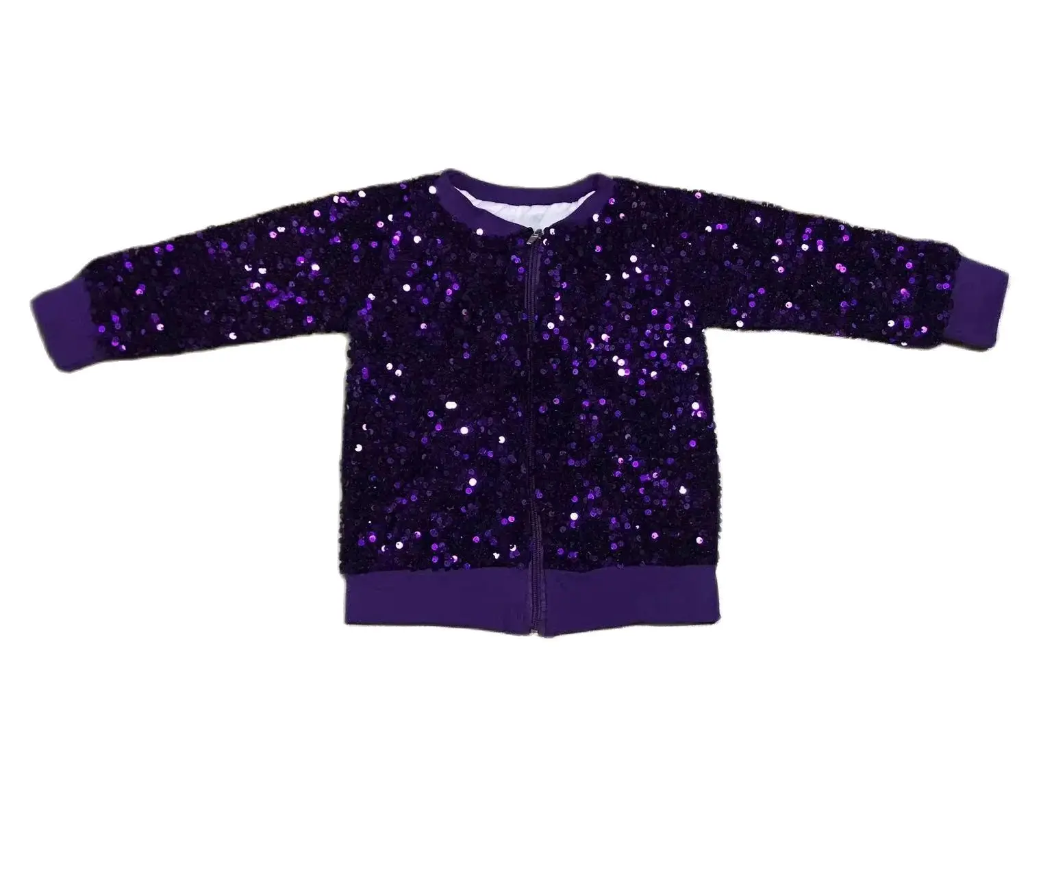 Sudadera larga negra brillante para niñas, abrigo para niños, tops de manga larga para exteriores, ropa para niños de 0 a 16 años, otoño