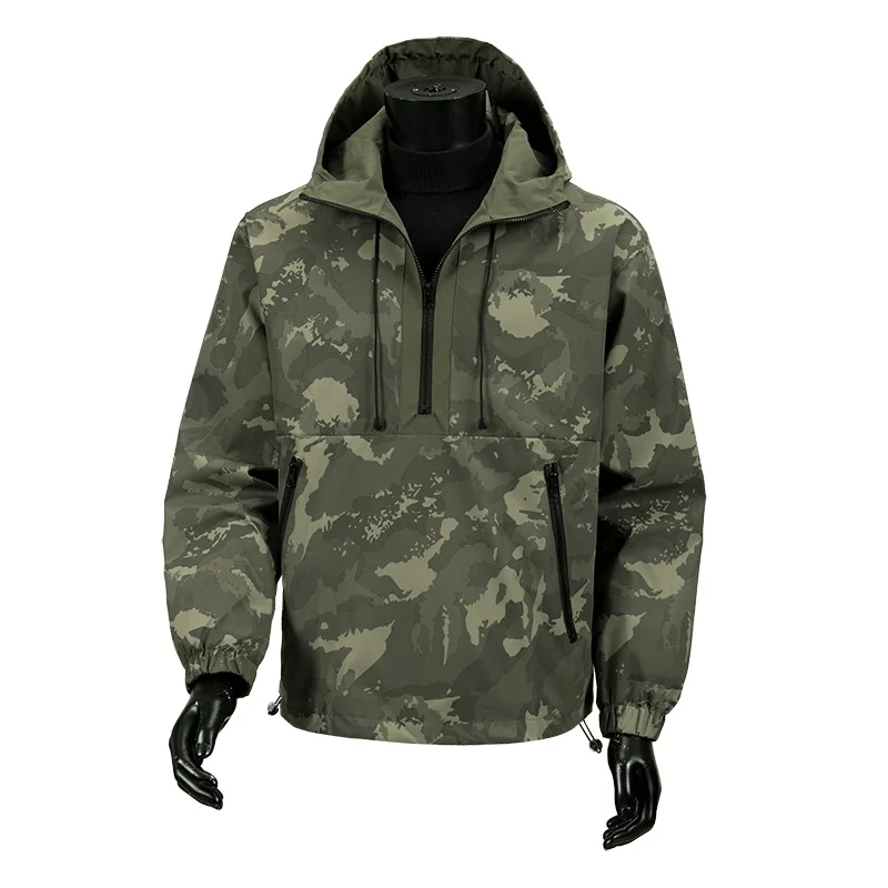 

European and American Men's Autumn New Regular Versatile Casual Hooded Fashion Workwear Coat