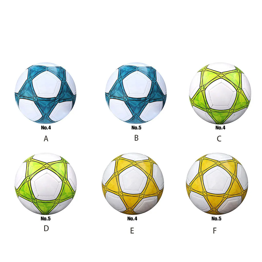 Balón de fútbol para niños, tamaño 4, promueve el trabajo en equipo y la diversión en el entrenamiento de fútbol, balón de fútbol amarillo No.5