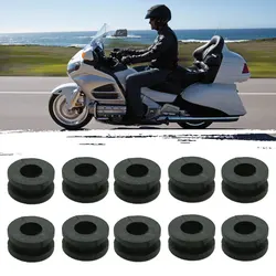 10pcs Black M6 Motorcycle Cover Rubber Fairings Grommets Buffer Washer Bolt Accessories for Honda Goldwing GL1000 GL1200 GL1500