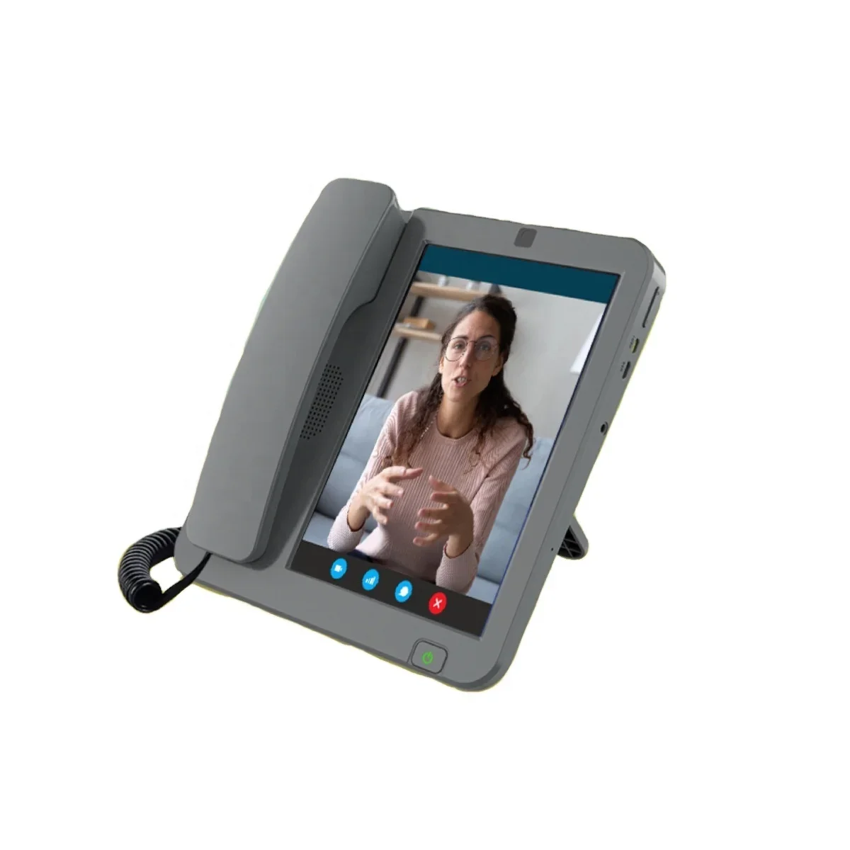 

In stock Big Screen 8 inch Bluetooth Network Video Call Smart Desktop Android Business Telephone Wireless Landline Phone with SI