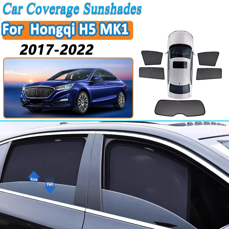 

Солнцезащитные сетки для автомобиля Hongqi H5 MK1 2017-2022 2020, магнитные шторки для окон, защита от комаров, автоаксессуары